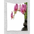 thumbnail image 1 of Meditation Tapestry, Spa Stones with Orchid and Bamboo Stems Yoga Chakra Zen Spiritual Image, Wall Hanging for Bedroom Living Room Dorm Decor, Fuchsia Green Grey, by Ambesonne, 1 of 1