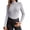 Light Gray-1, variant on Women's Mock Turtleneck Long Sleeve Shirts Fall Ribbed Tops Fleece Basic Layering Soft Thermal Undershirts Tee