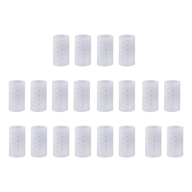 Soidarity 10 pares de cubiertas suaves y perforadas, no suaves, resistentes al desgaste, cubiertas suaves para los dedos del pie y cubiertas para Cuidado de los pies 3CM Largo