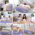 thumbnail image 5 of 3 Piece Cloud in the Sky Sunset Duvet Cover Set Queen Size, Microfiber Comforter/Quilt Cover with Corner Ties and 2 Pillowcases, Mountain Nature All Season Soft Bedding with Zipper Closure, 5 of 8
