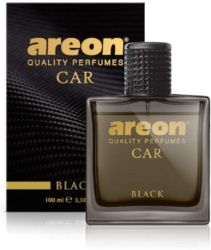 Areon Car Perfume 1.7 Fl Oz. (100ml) Glass Bottle Cologne Air Freshener for  Cars, BLACK 