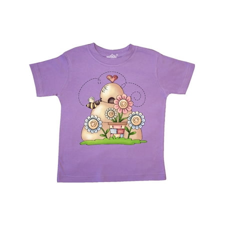 

Inktastic Spring Beehive with Bumble Bee and Flowers Gift Toddler Boy Girl T-Shirt