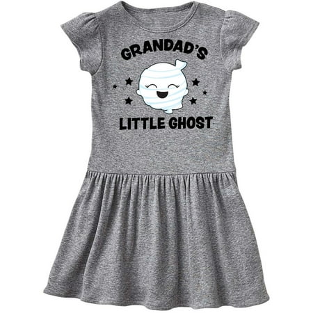 

Inktastic Cute Grandad s Little Ghost with Stars Gift Toddler Girl Dress