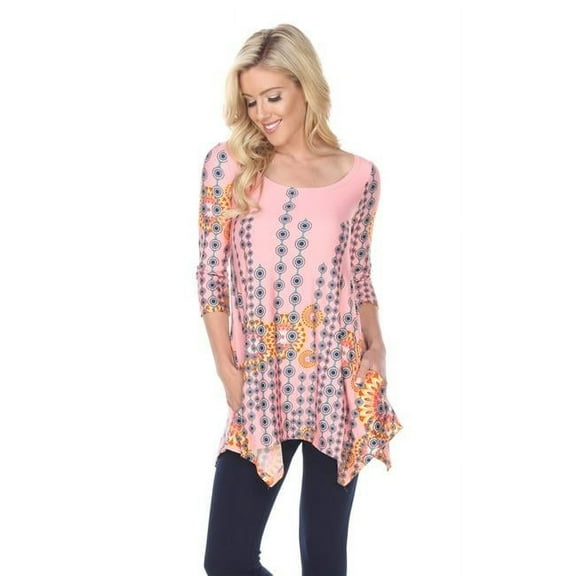 1301-46-S Rella Tunic Top - Pink, Small