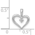 thumbnail image 2 of 14K White Gold Aa .02Ct. Diamond Heart Pendant Made In India pm4817-002-wa, 2 of 5