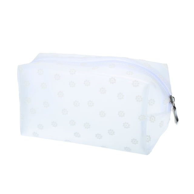 1 Pc Bolsa Cosmética de Flores Conveniente para Mujeres para Vacaciones, Actividades al Aire Libre, Gimnasio EVA Blanca
