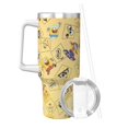 thumbnail image 2 of Pofeuu SpongeBob SquarePants Print Stainless Steel 40OZ Ice Bully Cup With Handle And Straw For Beach/Travel, 2 of 8