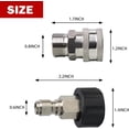 thumbnail image 3 of Pressure Washer Quick Connect Kit, 4 Pack Stainless Steel M22-14mm Male to 3/8" Quick Connect Couplers, Swivel Adapter Set for Power Washer Hose and Gun, 3 of 7
