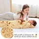 thumbnail image 2 of Burritos Tortilla Manta de harina gigante de doble cara para su familia, 285 GSM, manta de taco de franela suave y acogedora (Beige, 71") JM  Cocina, Decoración y Otros, 2 of 5