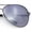 Gunmetal - Gradient Black, variant on Airforce Mens Oversize Classic Officer Metal Rim Aviator Sunglasses / Silver Frame - Smoke Lens