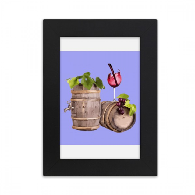 Carnaval de octubre vino San Valentín Marco de Fotos de escritorio imagen Arte Negro Pintura 5x7 pulgadas