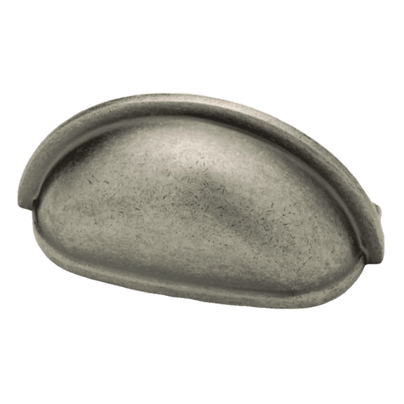 Avante P39613-PI 3" Plain Cup Cabinet Drawer Pull Tumbled Pewter Finish