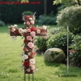 thumbnail image 4 of VBBHG 2D Flat Acrylic Floral Cross Garden Stake, 7.87" Waterproof Flower Cross Yard Sign, Religious Easter Decor for Cemetery, Garden & Outdoor Spring Decor, 4 of 6