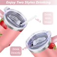 thumbnail image 5 of Mug with Handle and Straws 40 oz Insulated Strawberry Travel Cup Birthday Present for Men Dad Son Husband Gifts for Him/Her Coffee Mugs, 5 of 7