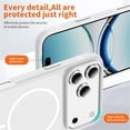 thumbnail image 5 of Magnetic Case for iPhone 17 Pro (6.3"),Compatible with MagSafe,Heavy-Duty Shockproof, Matte Anti-Fingerprint Micro-Sandblasted Hybrid Phone Cover,White,For iPhone 17 Pro, 5 of 9