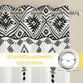 thumbnail image 6 of Black White Boho Kitchen Curtains Window Panels, Vintage Ethnic Tribe Abstract Art Retro Insulated Window Treatment Curtain, Grommet Curtains for Bedroom/Living Room/Bathroom, 2 Piece 52"Wx84"L, 6 of 8