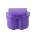 thumbnail image 1 of Caja de baño para el cuidado de la dentadura Limpiar los dientes postizos Enfermería Contenedor de red para colgar (Púrpura) Ehuebsd Cuidado Belleza, 1 of 8