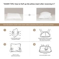 thumbnail image 6 of Teler Goose Feather Down Throw Pillow Inserts, Cotton Fabric Decorative Pillow Inserts for Couch Sofa Bed, 20" x 20", 2 Pack, 6 of 9