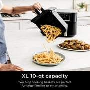 Ninja Foodi 6-in-1 Smart 10-QT 2-Basket Air Fryer with Thermometer, DZ550