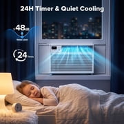 KISSAIR Window Air Conditioner, for Small Room AC Unit air conditioner Easy Installation, Cools up to 350 Sq. Ft