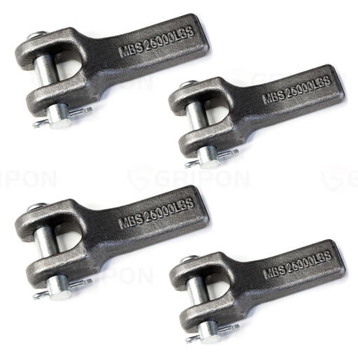 GRIPON (Pack of 4) 3/8 inch WeldOn Safety Chain Retainer for Truck