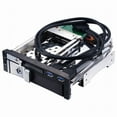 thumbnail image 2 of Disk 5.25 inch Internal Dual Slot Hard Disk Case 2.5+3.5 inch  HDD/SSD Enclosure Tool-free Design with 2 USB3.0 Ports Safety Locks Not Inclube Hard Disk, 2 of 7