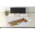thumbnail image 2 of Food Computer Mouse Pad, Graphical Image of Chicken Wings and Sauce on a Wooden Service Board, Rectangle Non-Slip Rubber Mousepad X-Large, 35" x 15" Gaming Size, Amber and Charcoal Grey, by Ambesonne, 2 of 2
