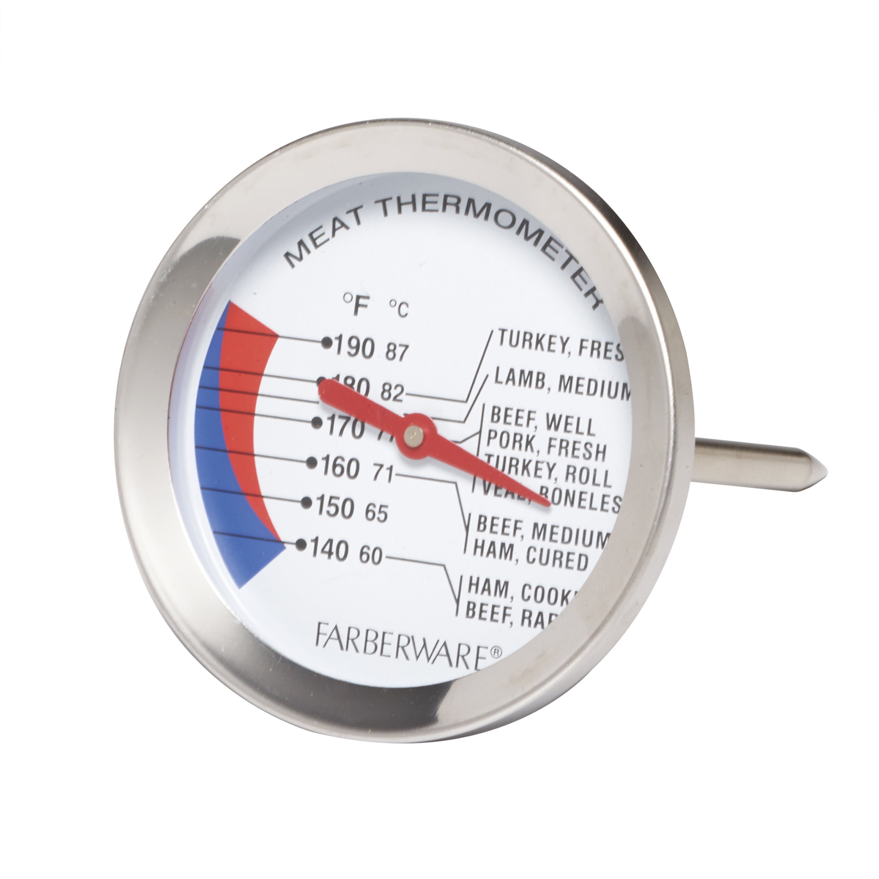 Farberware Protek Large Stainless Steel Meat Thermometer