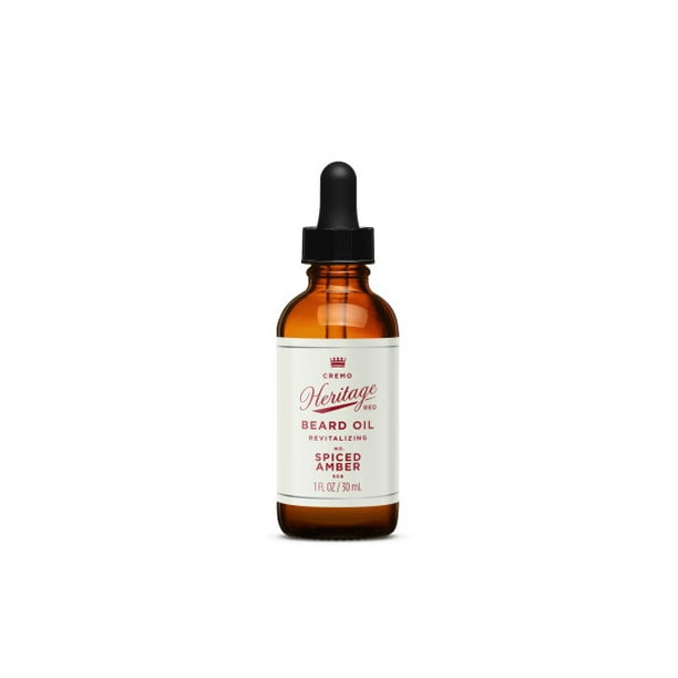 Cremo Revitalizing Beard Oil 1 Oz, Heritage Red Spiced Amber Scent