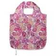 thumbnail image 1 of Floral Portable Fabric Shopping Tote, Botanical Theme Colorful Flowers Ornaments Along Watercolor Inspired Painting, Everyday Use Foldable and Study Grocery Market Bag, Pink and Fuchsia, by Ambesonne, 1 of 4