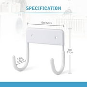 Ironing Board Hanger, Ironing Board Hook, Wall Mounted Holder, Small Ironing Board (Matte White)