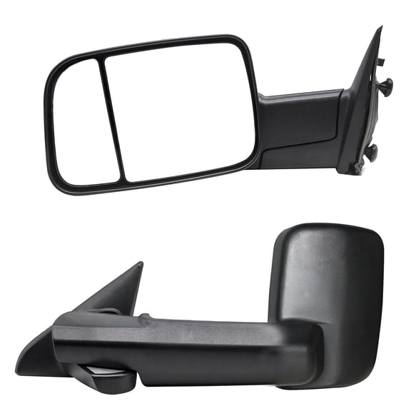 Pair Towing Mirrors Fit 2009-2018 Dodge Ram 1500 2500 3500 Pickup Manual Fold