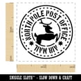 thumbnail image 2 of North Pole Post Office Air Mail Post Mark Christmas Reindeer Self-Inking Rubber Stamp Ink Stamper - Blue Ink - Small 1 Inch, 2 of 7
