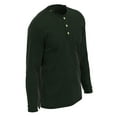 thumbnail image 2 of Maks Nanotex Spill and Stain Resistance Loose Fit Heavy weight Rib Knit Cotton Long Sleeve Pocket Henley T-Shirts, 2 of 5