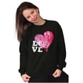 thumbnail image 4 of Valentine's Day Love Language Heart Women Crewneck Sweatshirt Brisco Brands S, 4 of 5