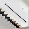 thumbnail image 4 of YIYIBYUS Stair Handrail 12ft Metal Industrial Pipe Railing Wall Mount Indoor Stair Railing Black, 4 of 9