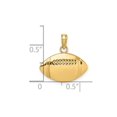 thumbnail image 2 of Gem & Harmony 14K Yellow Gold Classic Football Charm Pendant Necklace with Chain for Men, 2 of 5