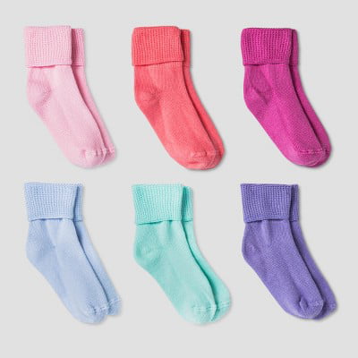 Photo 3 of [Size 4-5T] Toddler Girls' Athletic Bobby Socks 6pk - Blue/Pink & Toddler Girls' 6pk Unicorn, Pig and Koala Print Low Cut Socks