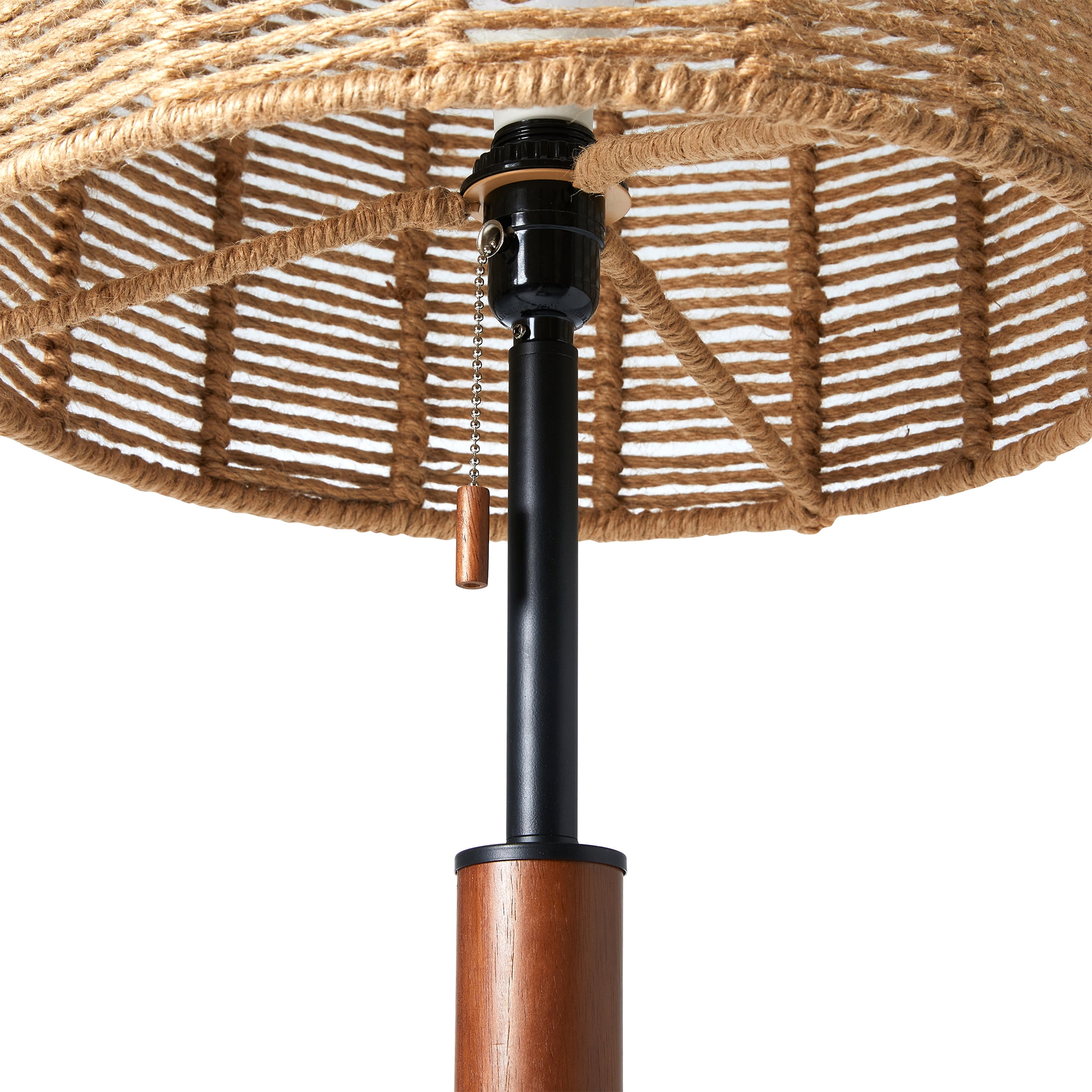 Better Homes & Gardens 60" Rope Jute Shade Floor Lamp, Brown