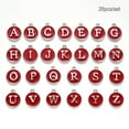 thumbnail image 2 of ZLight 26 Pcs Breloques Initiales Bijoux Pendentif Suspendu Fait Main Double Face Plat Rond Alliage Boucles d'Oreilles Rouge 1Ensemble, 2 of 6