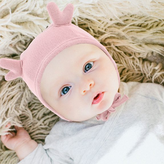 EXHUMKY Newborn Hats for Boys Warm Cotton Beanie 1Pcs Adorable Design for Cold Prevention in Winter