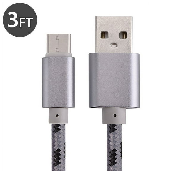 USB Type C Cable Charger, FREEDOMTECH 3ft USB C to USB A Charger Nylon Braided Cable Fast Charger Cord For Samsung Galaxy Note 8, Galaxy S8/S8 , Apple New Macbook, Nexus 6P 5X, Google Pixel, LG G5 G6