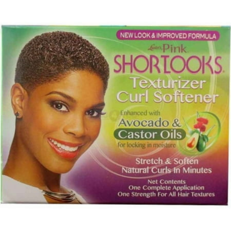 Luster's Pink Shortlooks Texturizer Curl Softener, One Complete Application Kit (Pack of
