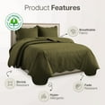 thumbnail image 5 of IR Imperial Rooms 3Pc-Embossed Bedspread Microfiber Floral Vintage Quilt Set Lightweight Full/Queen Olive Green, 5 of 10