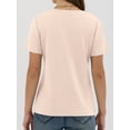 thumbnail image 3 of ANRABESS Summer T Shirts for Women, Round Neck Short Sleeve Tops for Women 2026 WrinkleFree Comfy Tshirt Basic Tee Casual Workout Tops Vacation Outfits Pink Cream S, 3 of 11