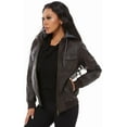 thumbnail image 6 of KVE Women's Faux Leather Jacket Waterproof Motorcycle Bomber Jacket Vintage PU Moto Biker Coat Coffee Small, 6 of 9