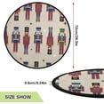 thumbnail image 2 of Coolnut Brown Soldier Nutcrackers Christmas Tree Mats Waterproof Tree Skirt, Merry Christmas Xmas Tree Stand Tray Mat Floor Protector Pad for Holiday Party Decoration, 28.3", 2 of 6