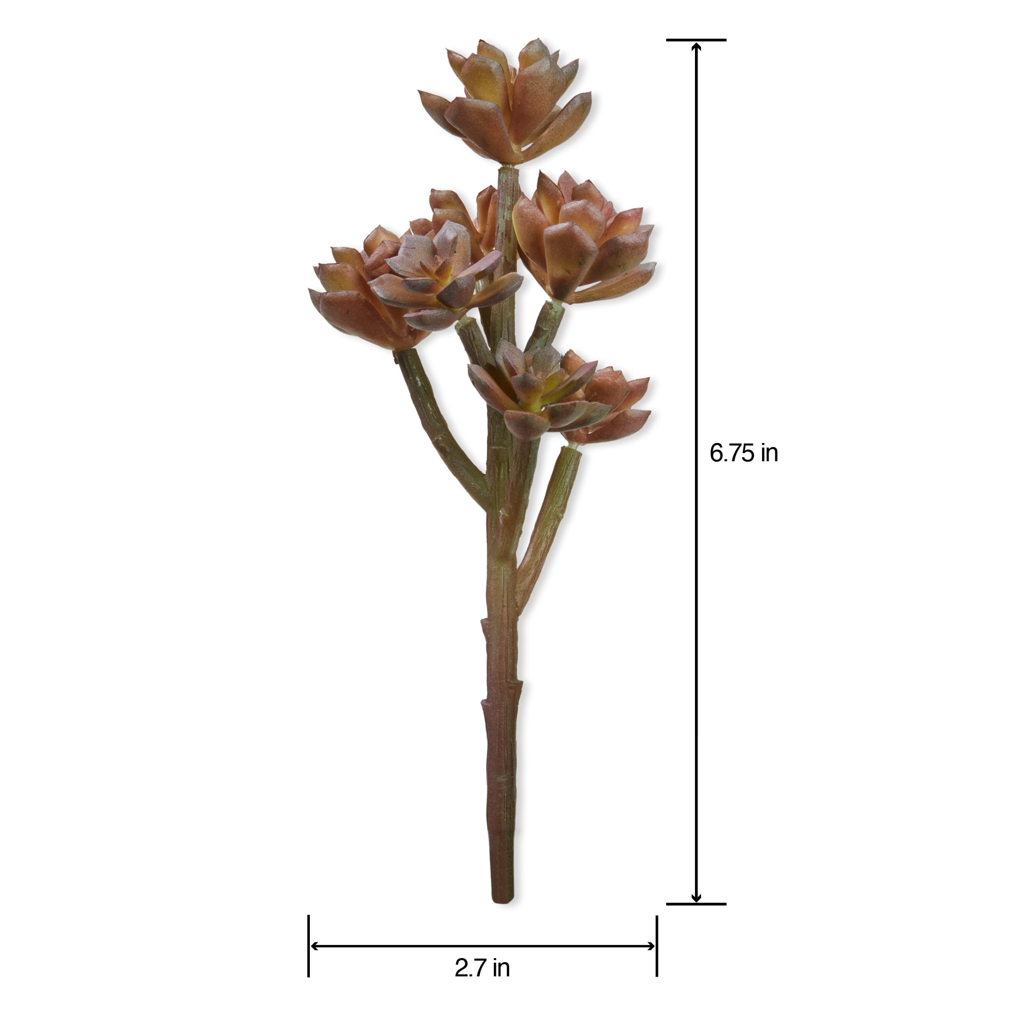 Mainstays Artificial Succulent Pick, 2.7 in x 6.5 in, Purple – 1 Piece