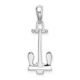 thumbnail image 1 of Quality Gold QC10421 Sterling Silver Polished 3D Navy Anchor Pendant, 1 of 1
