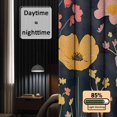 thumbnail image 3 of Wildflowers Blackout Curtains for Bedroom/Living Room, Pinch Pleated Black Out Curtains, Spring Botanical Pastoral Summer Flowers Room Darkening Window Drapes with Hooks 2 Panels, 39"x70", 3 of 8